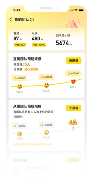 团队属性界面